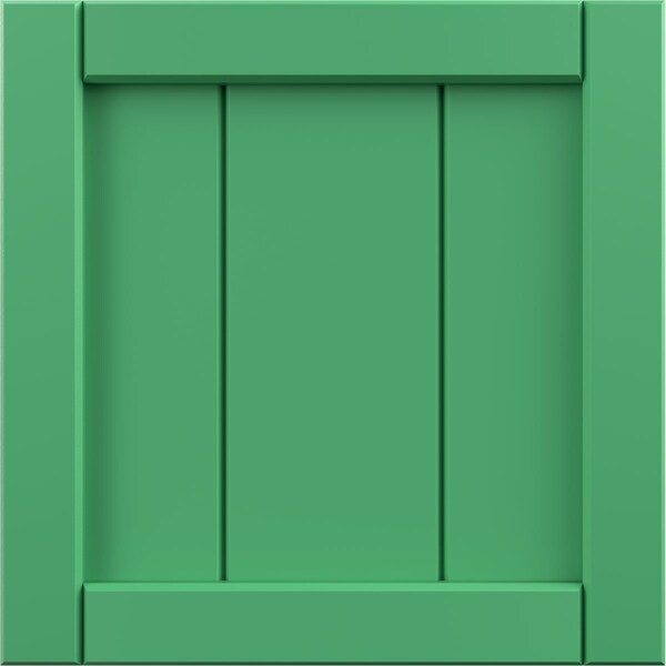 Ekena Millwork 12"W x 12"H True Fit PVC Framed Board-n-Batten Shutters Sample, Lilly Pads SAMPLE-TFPBFLP - main